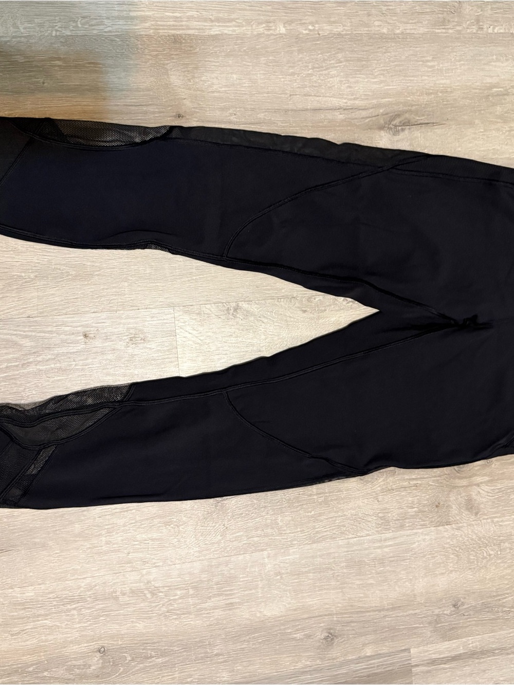 lululemon athletica Black Mesh-Panel Performance Leggings